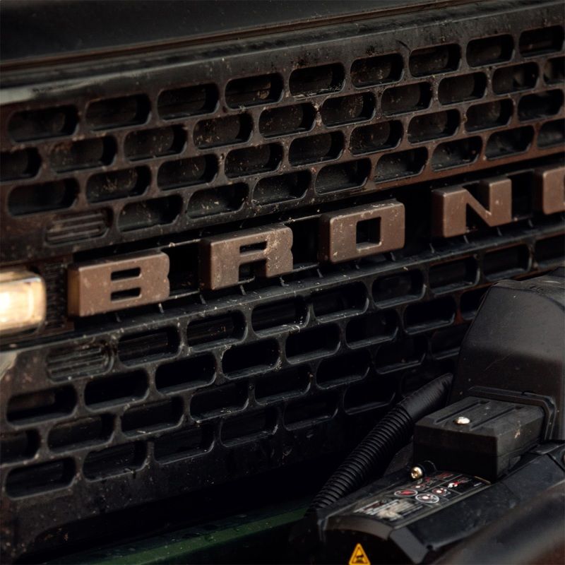 Ford Racing m1447blbr | 2021+ Bronco Grille Lettering Overlay Kit - Bronze; 2021-2024