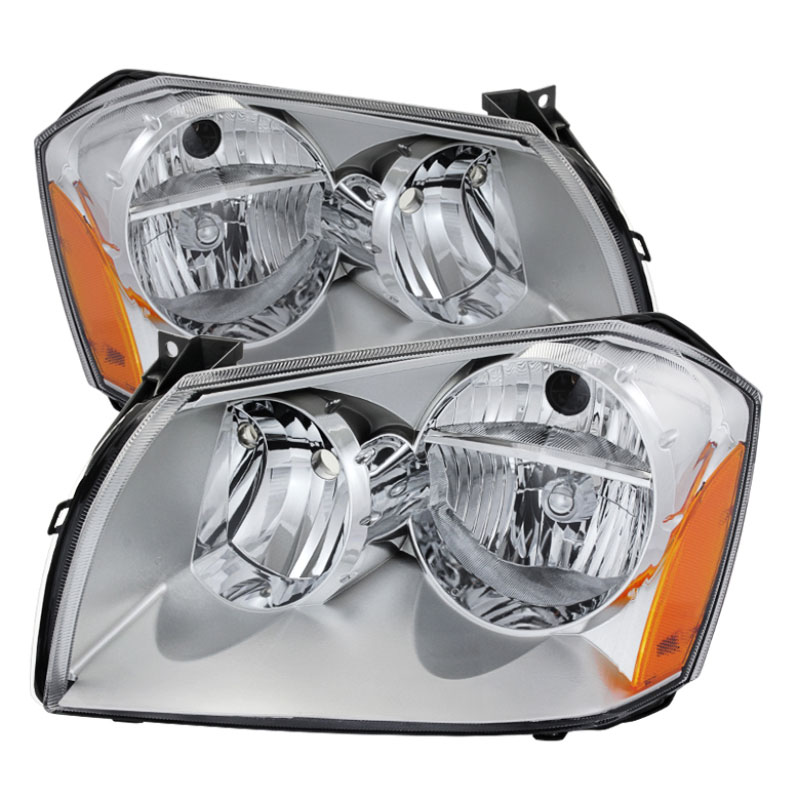 SPYDER 9024719 | Xtune Dodge Magnum 05-07 Crystal Headlights Chrome HD-JH-DMAG05-AM-C; 2005-2007