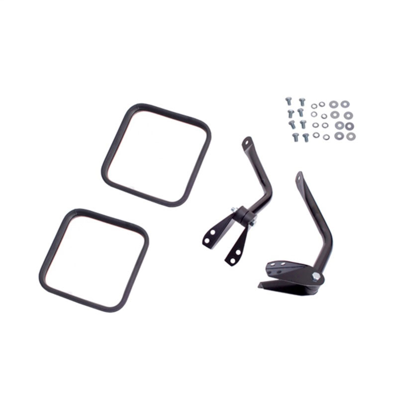 Omix 11001.11 | Side Mirror Kit Black- 55-86 Jeep CJ Models; 1955-1986