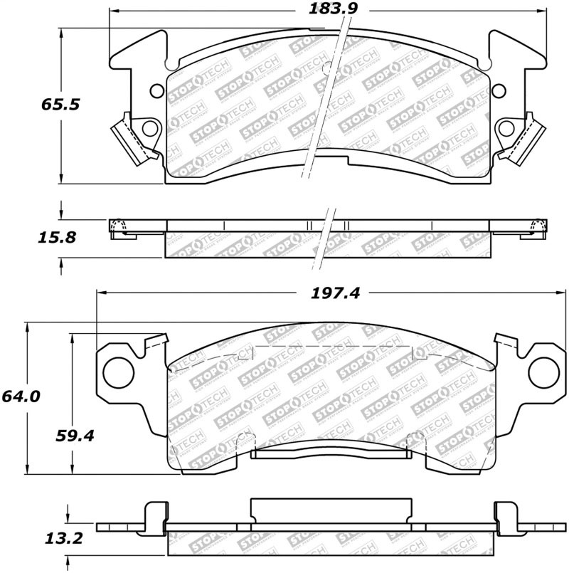 Stoptech 305.00520 | StopTech Street Select Brake Pads Pontiac Grand Am, Front; 1975-1975