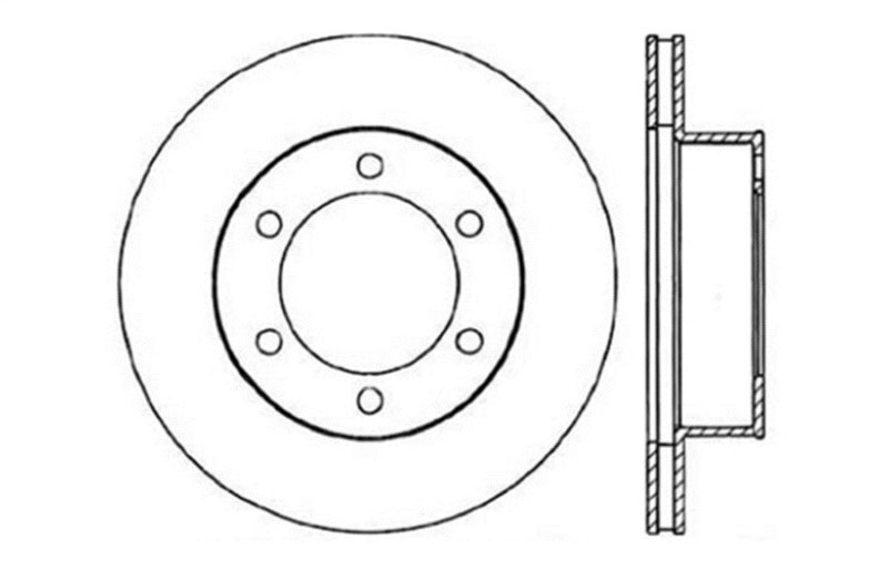 Stoptech 127.44109L | StopTech Toyota Tacoma Sport Drilled/Slotted Rotor, Front Left; 1995-2004