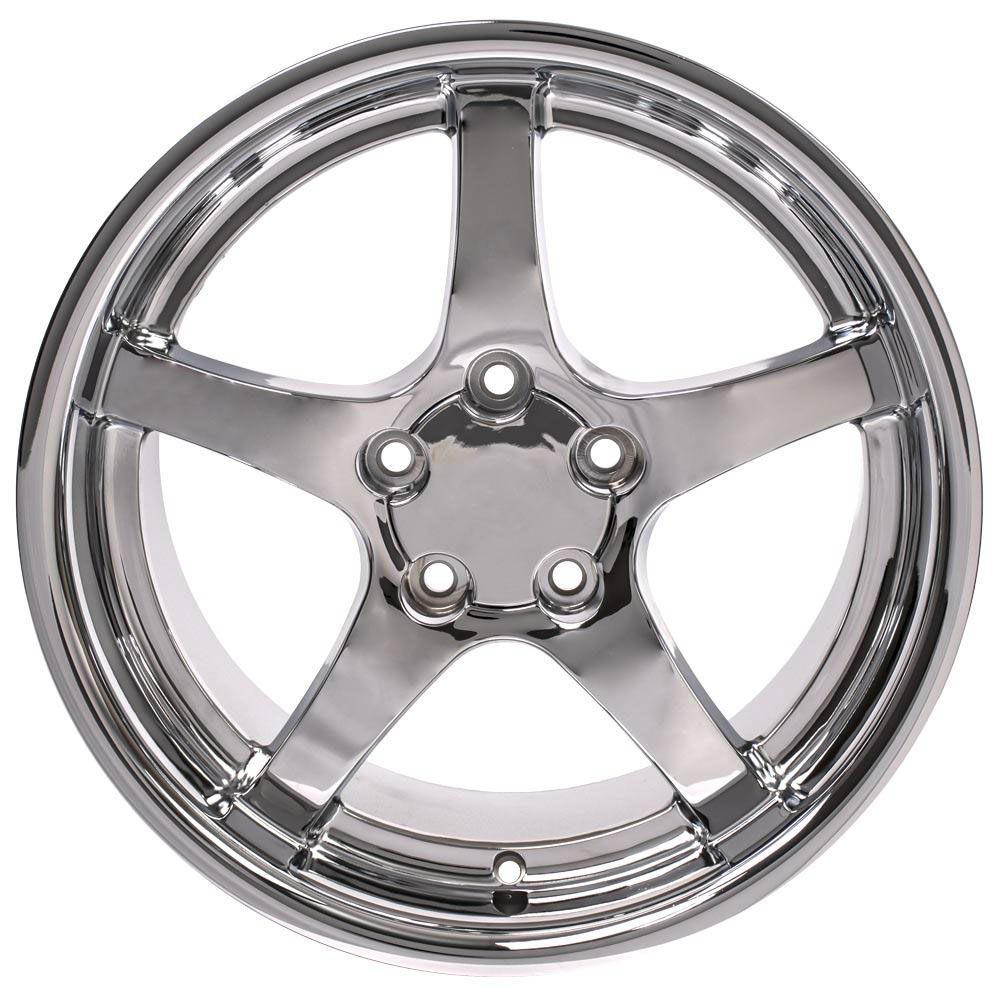 OE Wheels 18 Replica Wheel CV05 C5 Rim 18x10.5 Deep Dish Chrome