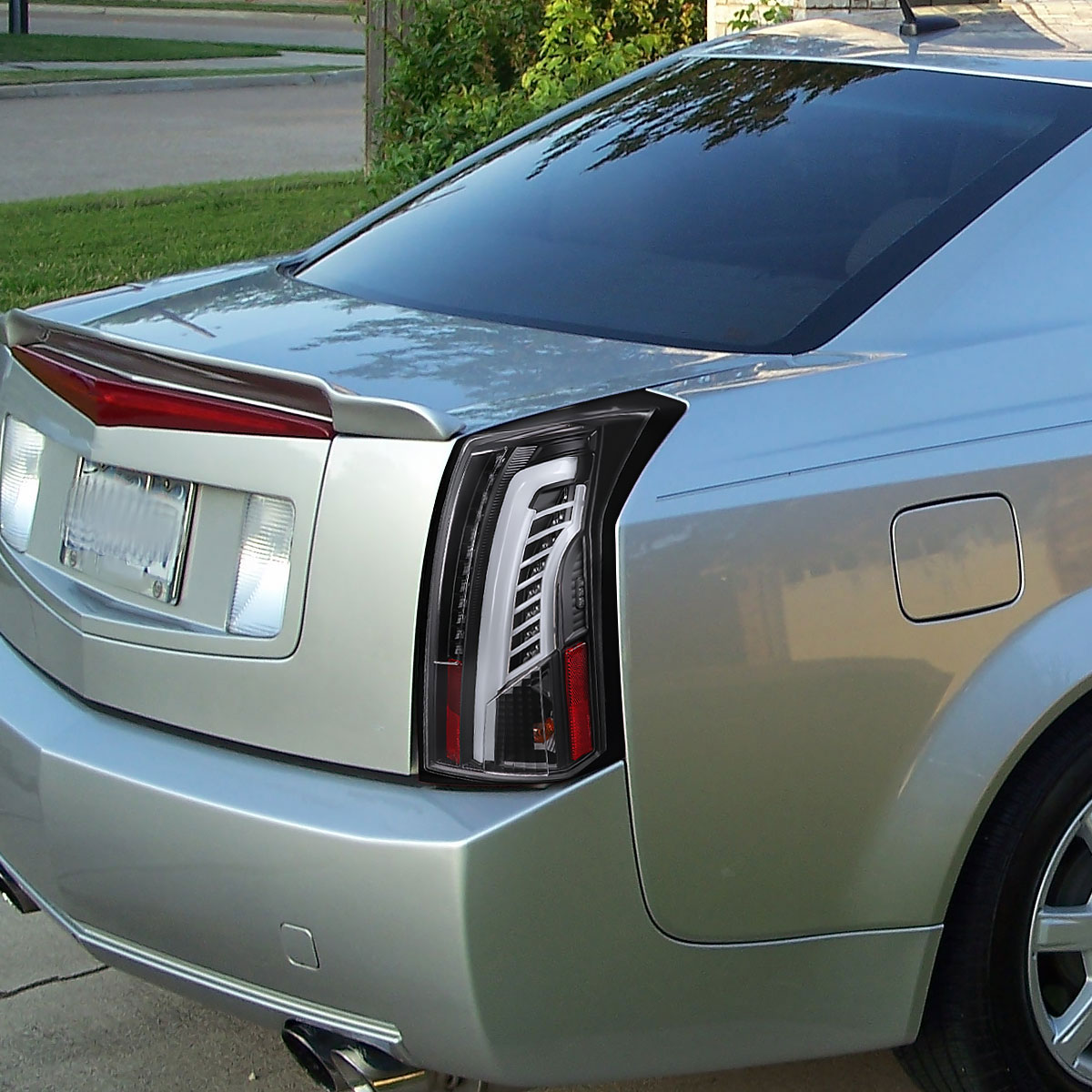 Spec-D Tuning Cadillac CTS LED Tail Lights Black - LT-CTS03JMLED-TM