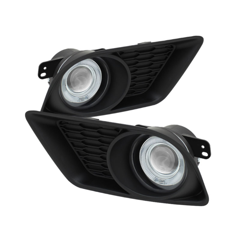 SPYDER 5073273 | Spyder Dodge Charger Halo Projector Fog Lights - Clear - (FL-P-DCH2011-C); 2011-2013