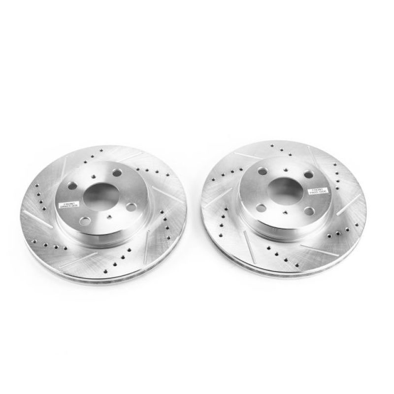 PowerStop jbr1541xpr | Power Stop 12-15 Scion iQ Front Evolution Drilled & Slotted Rotors - Pair; 2012-2015