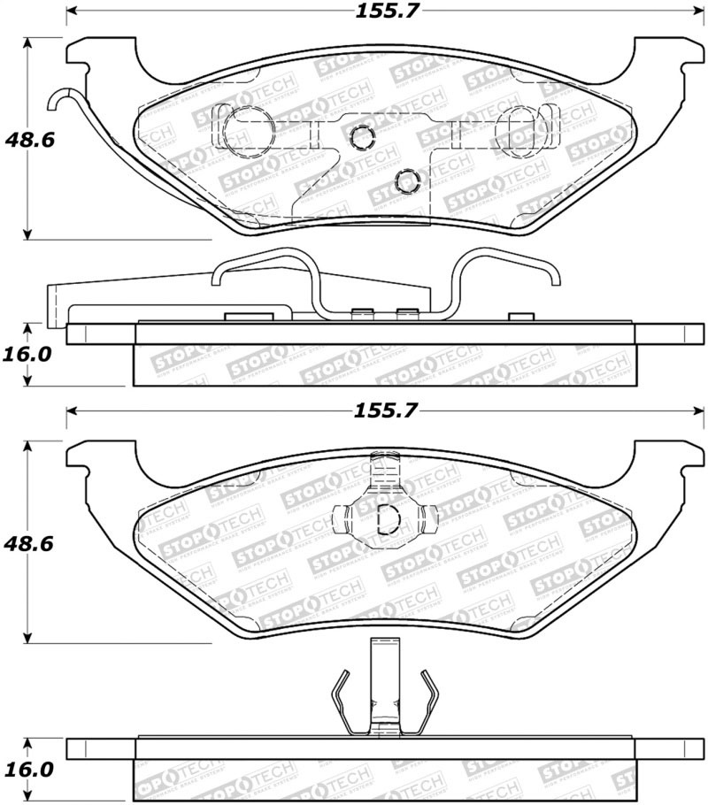 Stoptech 308.06620 | StopTech Street Brake Pads Mercury Grand Marquis, Rear; 1992-1995