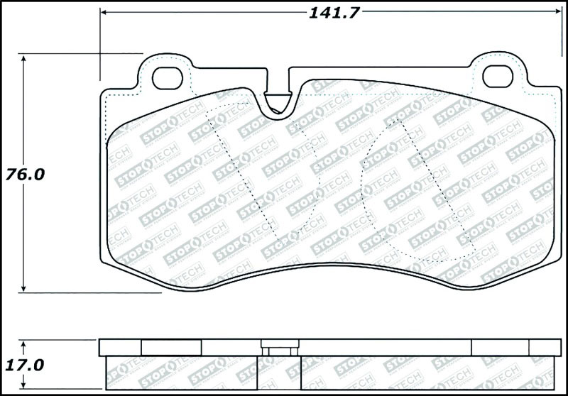 Stoptech 305.12230 | StopTech Street Select Brake Pads Mercedes-Benz S600 Except Armored, Front; 2007-2013