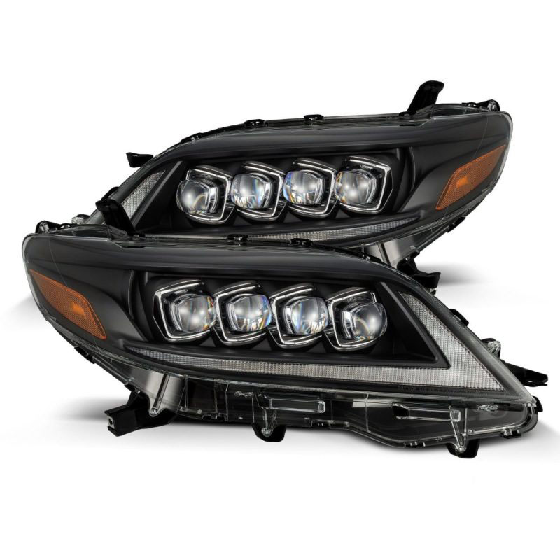 AlphaRex 880768 | 2011+ Toyota Sienna NOVA LED Proj Headlights Plank Style Black w/Activ Light/Seq Signal/DRL; 2011-2021