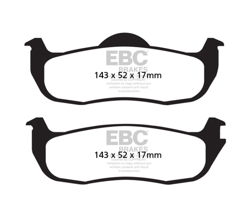 EBC dp41707r | 04-05 Infiniti QX56 5.6 Yellowstuff Rear Brake Pads; 2004-2005