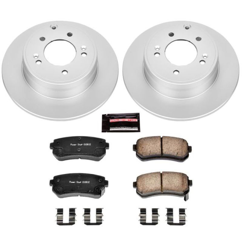 PowerStop crk6936 | Power Stop 2015 Hyundai Sonata Rear Z17 Evolution Geomet Coated Brake Kit; 2015-2015