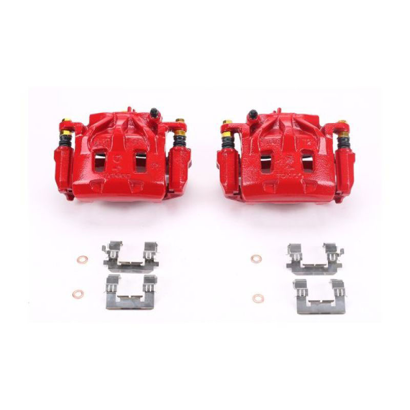 PowerStop s3348 | Power Stop 06-07 Subaru B9 Tribeca Front Red Calipers w/Brackets - Pair; 2006-2007