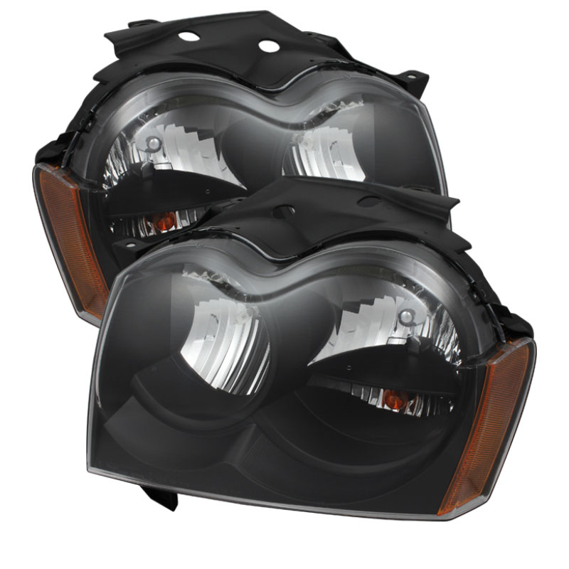 SPYDER 9023248 | Xtune Jeep Grand Cherokee 05-07 Crystal Headlights Black HD-JH-JGC05-AM-BK; 2005-2007