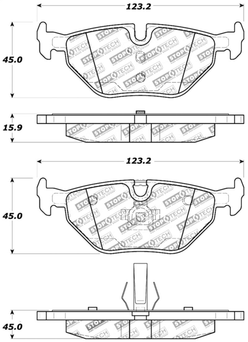 Stoptech 309.06920 | StopTech Sport Brake Pads BMW Z4 3.0si, Rear; 2007-2008