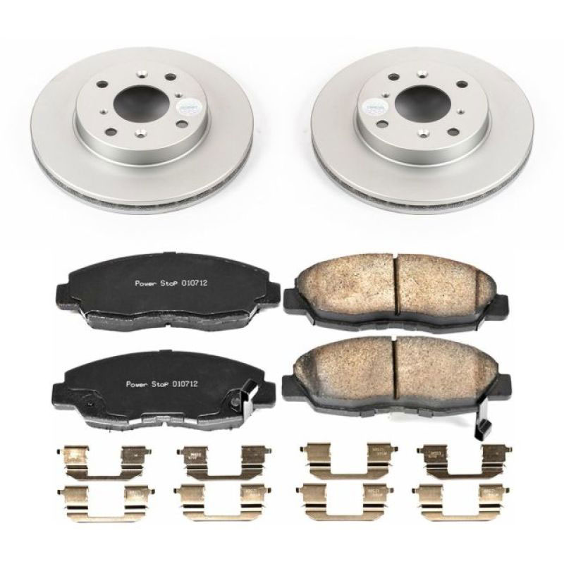 PowerStop crk1239 | Power Stop 98-99 Acura CL Front Z17 Evolution Geomet Coated Brake Kit; 1998-1999