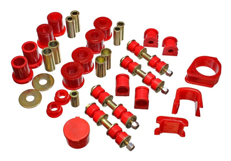 Energy Suspension 4.18117r | 97-01 Ford Escort/ZX2 Red Hyper-flex Master Bushing Set; 1997-2001