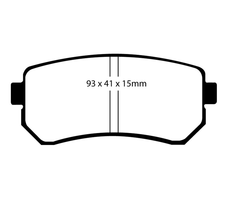 EBC ud1157 | 06-11 Hyundai Accent 1.6 Ultimax2 Rear Brake Pads; 2006-2011