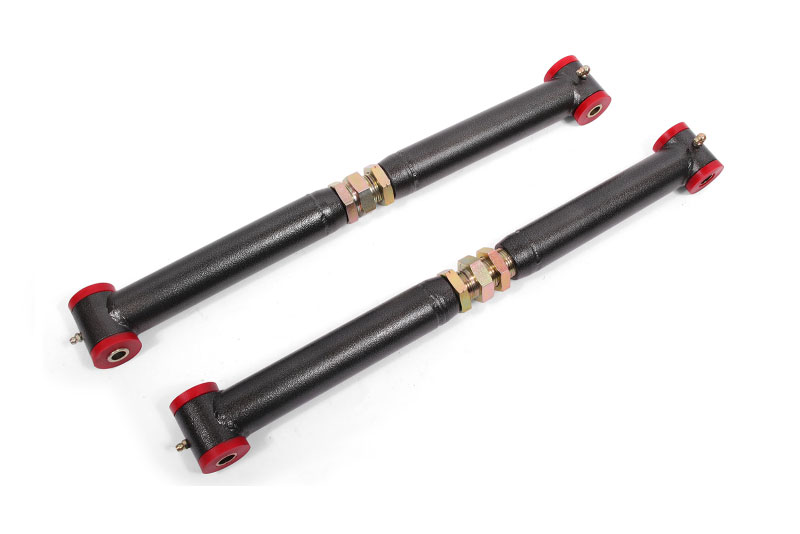 BMR Suspension TCA023H | BMR ADJ Tubular Lower Control Arms - Lower Trailblazer SS Black Hammertone; 2003-2009