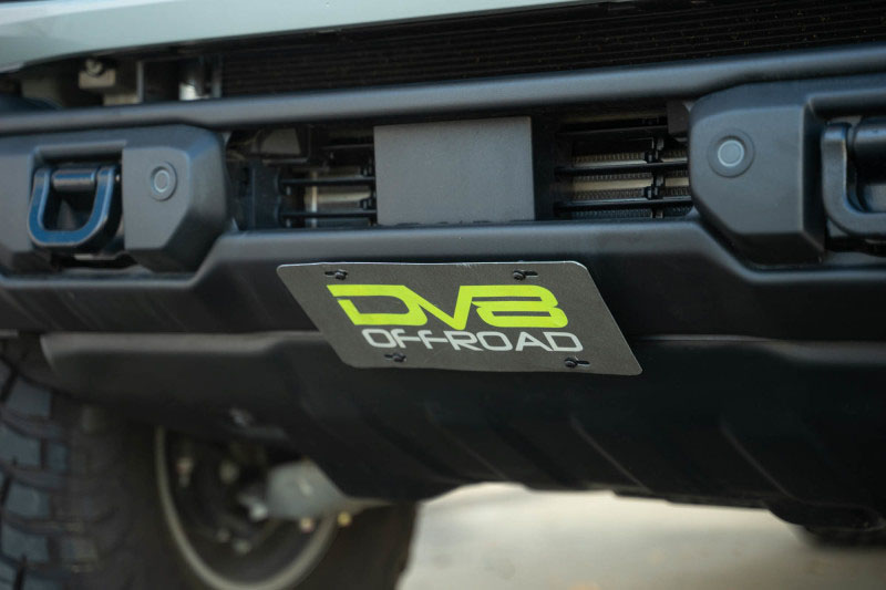 DV8 Offroad lpbr05 | 2021 Ford Bronco Capable Bumper Slanted Front License Plate Mount; 2021-2024