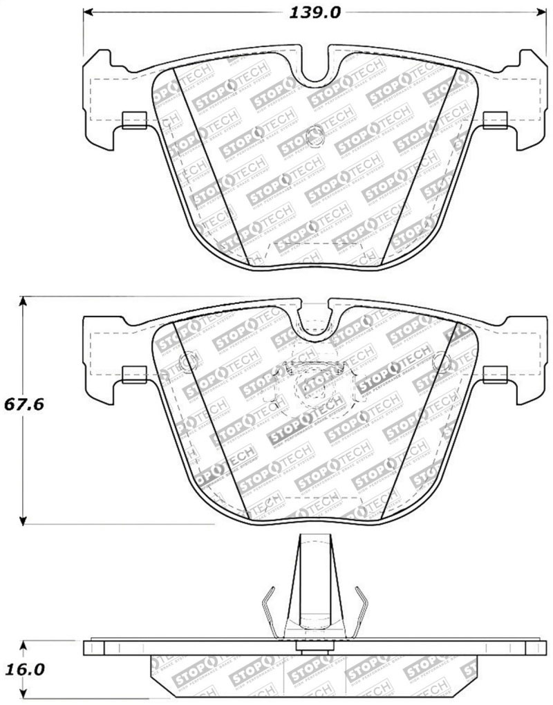 Stoptech 308.09190 | StopTech Street Brake Pads BMW M6, Rear; 2006-2011