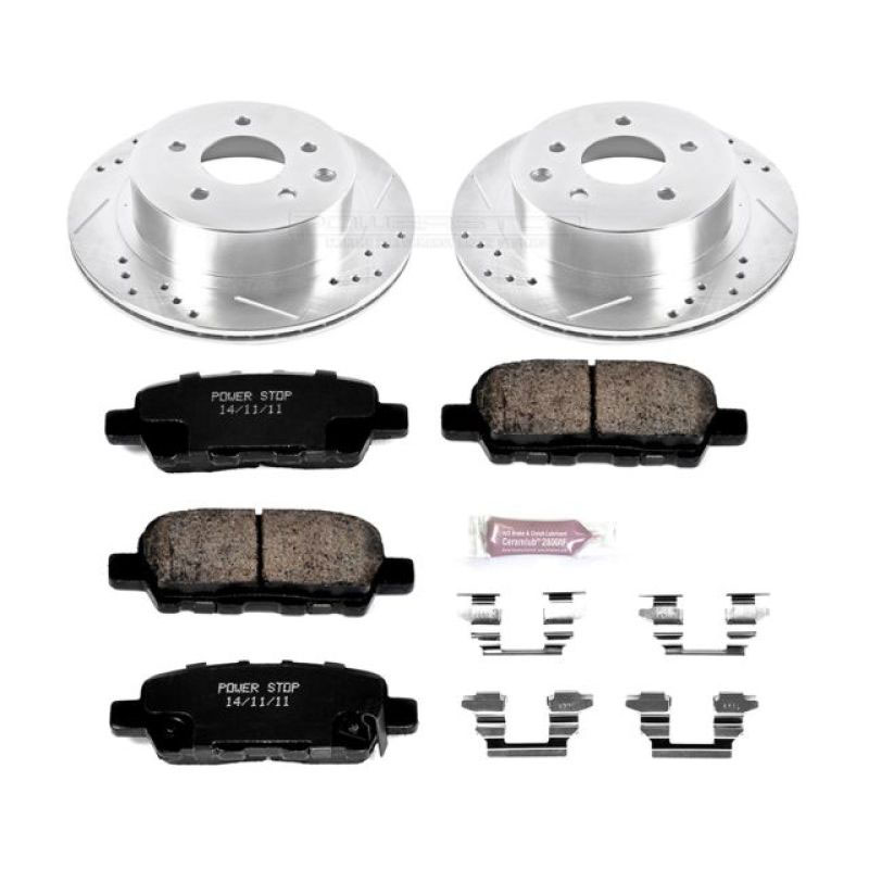 PowerStop k6761 | Power Stop 11-19 Nissan Leaf Rear Z23 Evolution Sport Brake Kit; 2011-2019