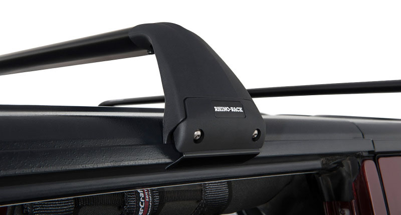 Rhino-Rack sg59 | 07-22 Jeep Wrangler JK/JL 4 Door Hard Top Vortex SG 2 Bar Roof Rack - Black; 2007-2022