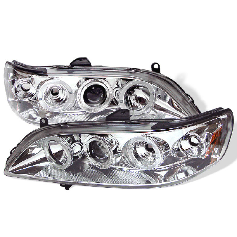 SPYDER 5010735 | Spyder Honda Accord Halo Projector Headlights - Chrome - (PRO-YD-HA98-AM-C); 1998-2002