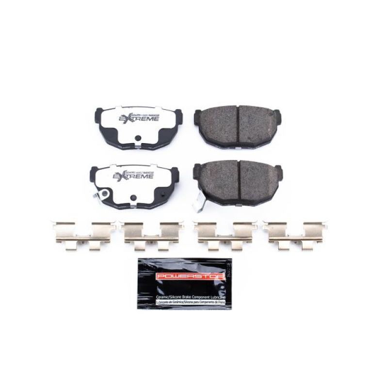 PowerStop z26-230 | Power Stop 86-88 Nissan 200SX Rear Z26 Extreme Street Brake Pads w/Hardware; 1988-1988