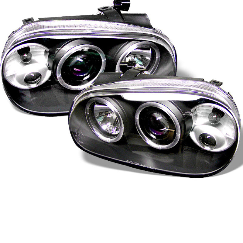 SPYDER 5012159 | Spyder Volkswagen Golf IV Halo Projector Headlights - Black - (PRO-YD-VG99-BK); 1999-2005