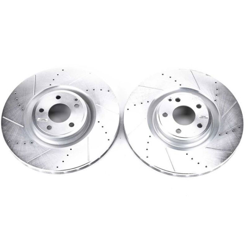 PowerStop ebr1454xpr | Power Stop 12-18 Mercedes-Benz CLS550 Front Evolution Drilled & Slotted Rotors - Pair; 2012-2018