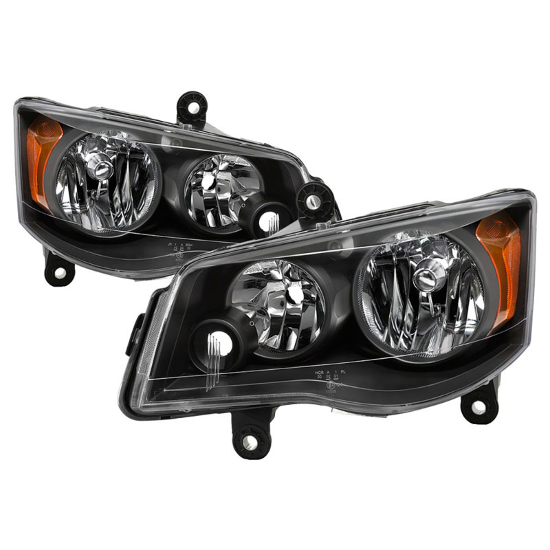 SPYDER 9042492 | xTune 11-17 Dodge Grand Caravan OEM Style Headlights - Black (HD-JH-CHRTC08-AM-BK); 2011-2017