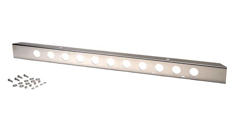 Kentrol 30429 | 45-86 Jeep CJ 54 Inch Front Bumper with holes - Polished Silver; 1955-1986