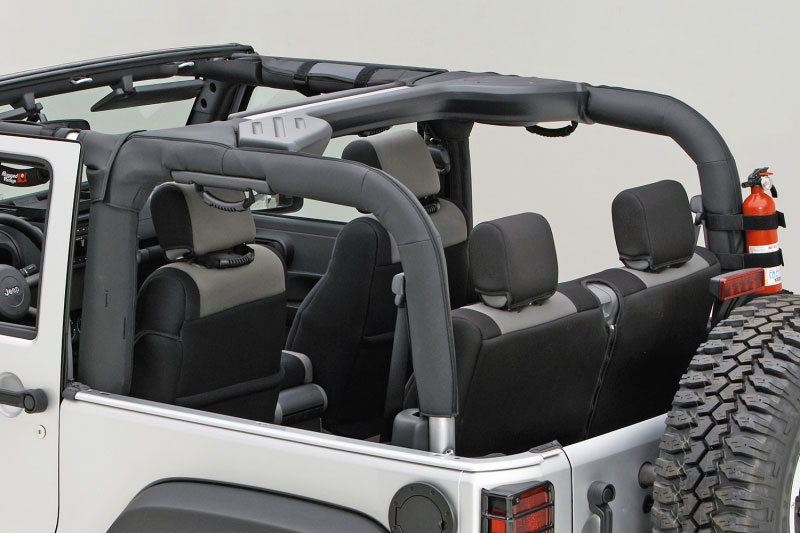 Rugged Ridge 13613.02 | Roll Bar Cover Black Polyester 07-18 Jeep Wrangler JK; 2007-2018