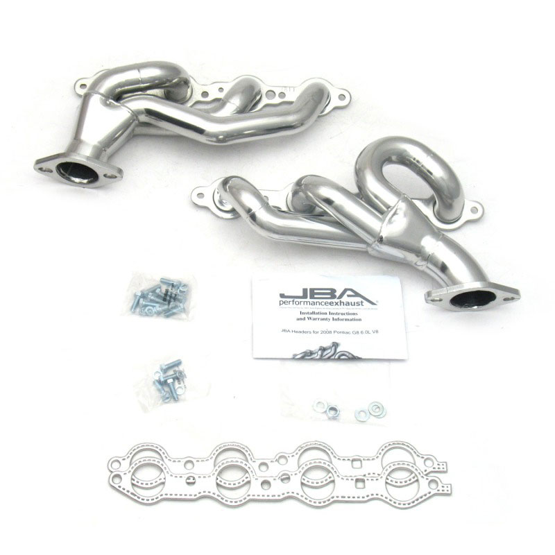 JBA 1811sjs | 08-09 Pontiac G8 6.0/6.2L LS 1-3/4in Primary Silver Ctd Cat4Ward Header; 2008-2009