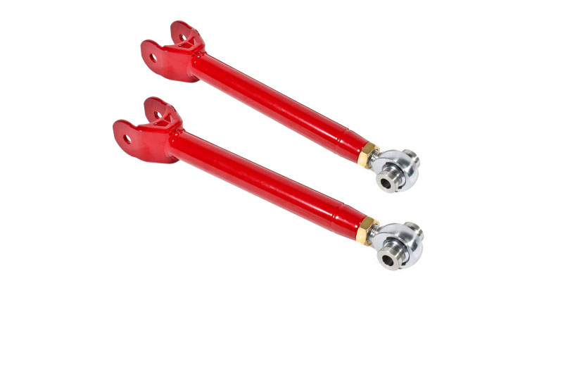 BMR Suspension tca060r | BMR 16-17 6th Gen Camaro Lower Trailing Arms w/ Single Adj. Rod Ends - Red; 2016-2024