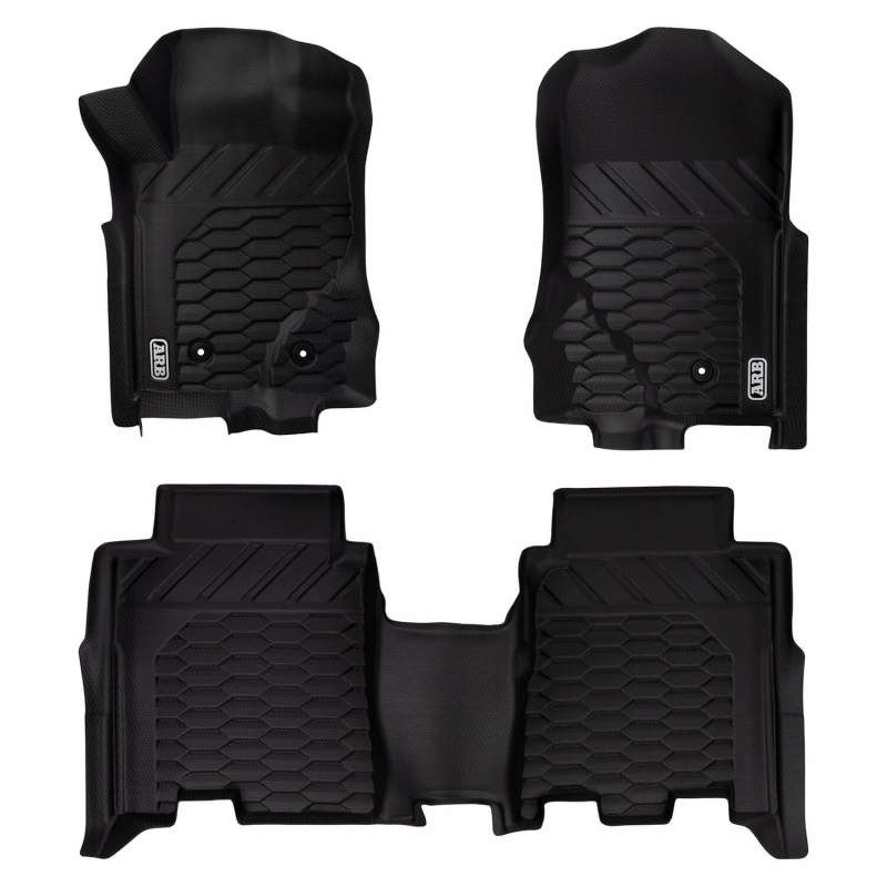 ARB 4080100 | 2021+ Ford Bronco Front & Rear Floor Mats - Black; 2021-2024