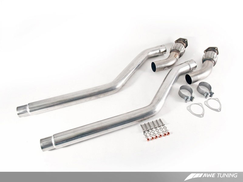 AWE Tuning 3220-11010 | Audi S5 Cabriolet 3.0T Non-Resonated Downpipes; 2010-2013