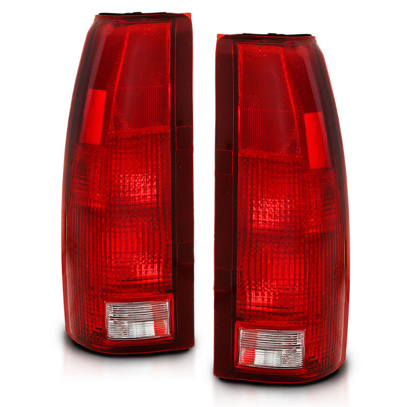 ANZO 311301 | 1988-1999 Chevy C1500 Taillight Red/Clear Lens (OE Replacement); 1988-1999