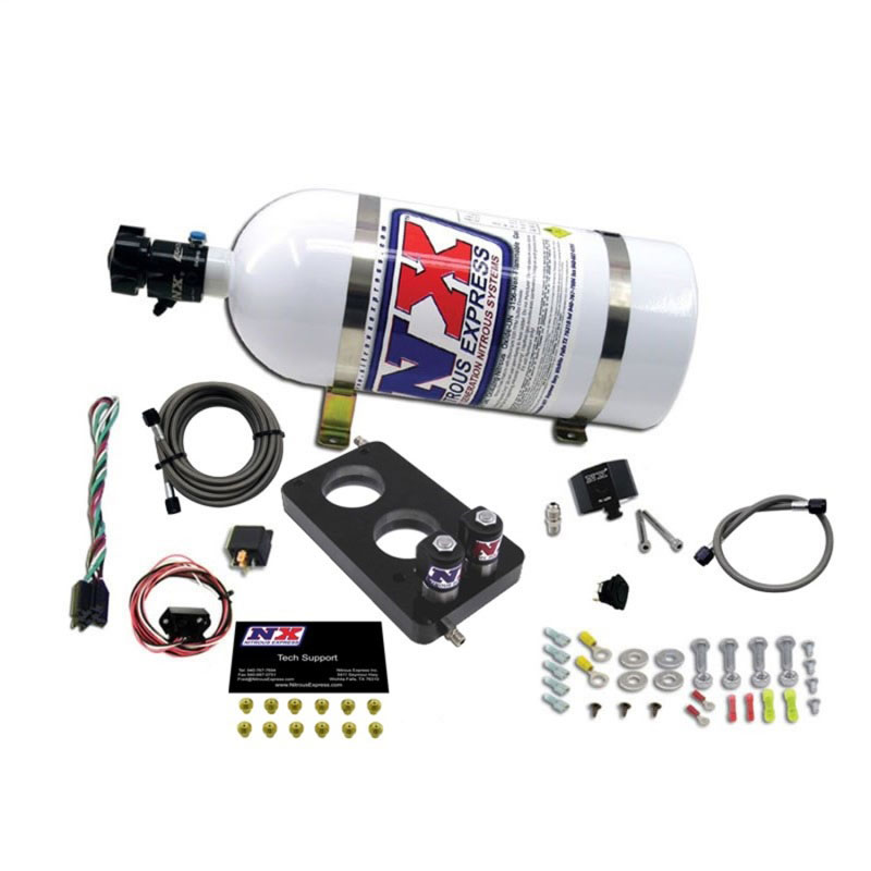 Nitrous Express 20947-10 | 05-10 Ford Mustang 4.6L 3 Valve Nitrous Plate Kit (50-150HP) w/10lb Bottle; 2005-2010