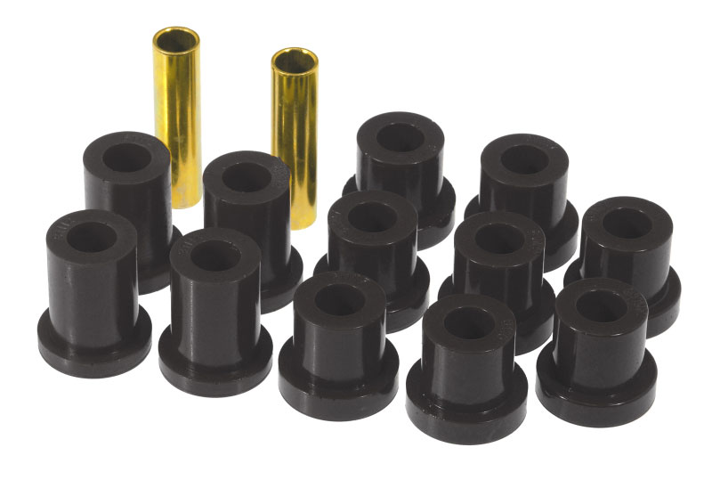 Prothane 7-1023-BL | 56-57 Chevy Full Rear Spring Bushings - Black; 1956-1957