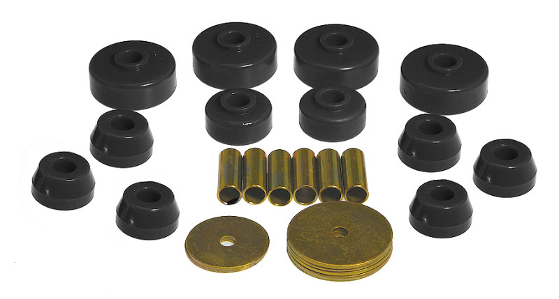 Prothane 18-101-BL | 79-88 Toyota Truck 4wd Body Mount Kit - Black; 1979-1988