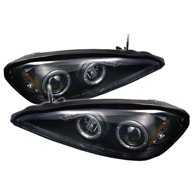 SPYDER 5011640 | Spyder Pontiac Grand AM Halo LED ( Replaceable LEDs ) Projector Headlights - Black - (PRO-YD-PGAM99-HL-BK); 1999-2005