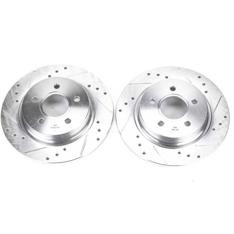 PowerStop ebr1066xpr | Power Stop 08-13 Volvo C30 Rear Evolution Drilled & Slotted Rotors - Pair; 2008-2013