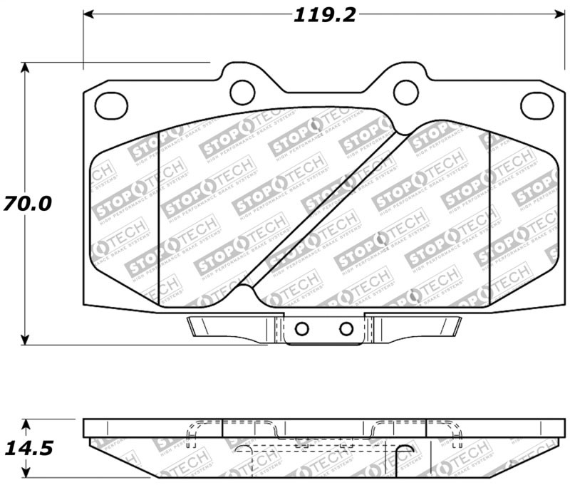 Stoptech 309.06470 | StopTech Sport Brake Pads Nissan 300ZX, Front; 1990-1996