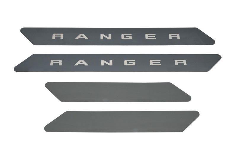 Putco 95143bpfd | 19-20 Ford Ranger SuperCrew - w/ RANGER Etching (4pcs) Black Platinum Door Sills; 2019-2022