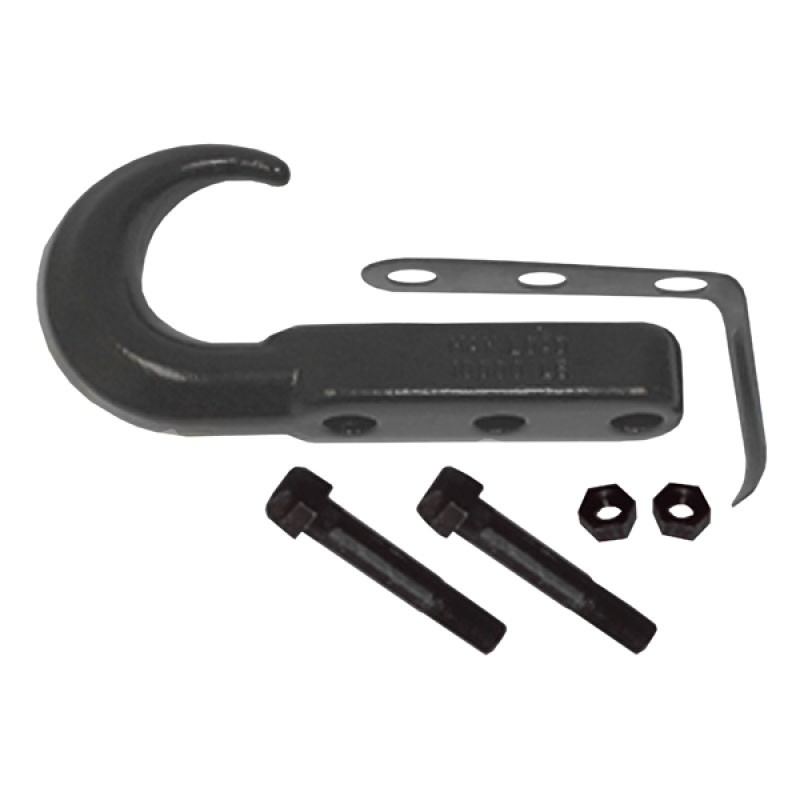 Rugged Ridge 11236.02 | 42-02 Jeep CJ / Jeep Wrangler Black Front Tow Hook; 1942-2002