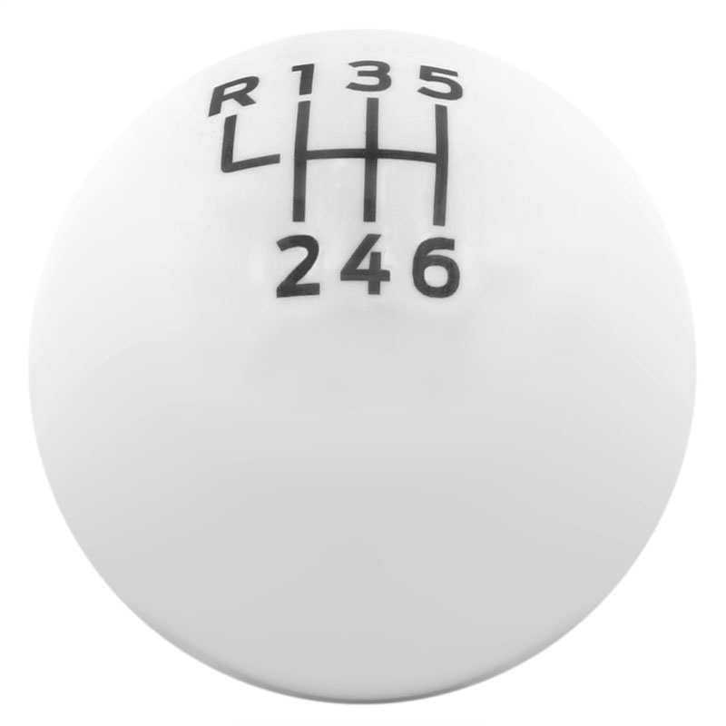 Ford Racing M-7213-M8B | 15-19 Ford Mustang EcoBoost / GT w/ 6-Speed Manual Transmission Bullitt White Shift Knob; 2015-2019