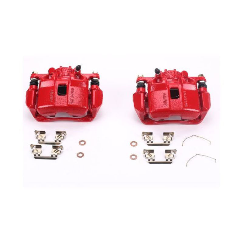 PowerStop s6038 | Power Stop 13-15 Acura ILX Front Red Calipers w/Brackets - Pair; 2013-2015