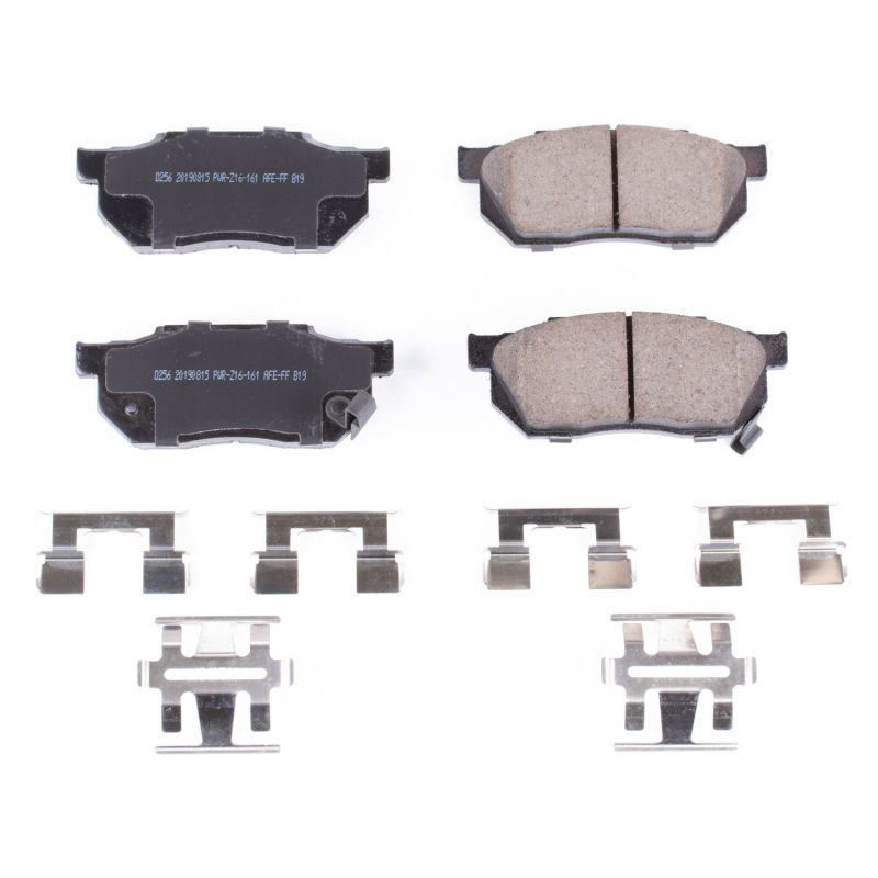 PowerStop 17256 | Power Stop 88-91 Honda CRX Front Z17 Evolution Ceramic Brake Pads w/Hardware; 1988-1991