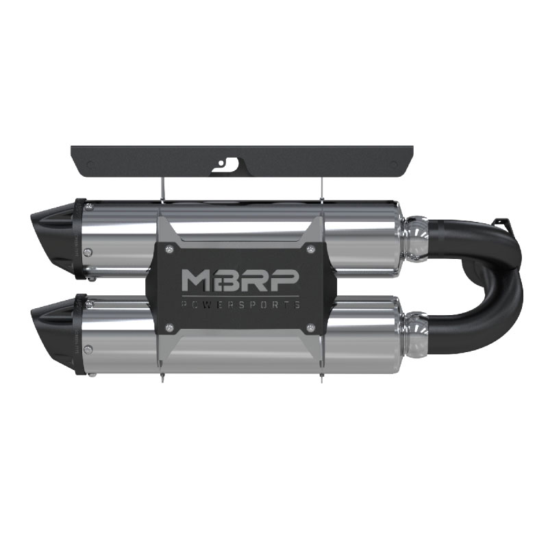 MBRP at-9516pt | 2014 Polaris RZR XP 1000 Stacked Dual Slip-On Performance Series Exhaust; 2014-2014