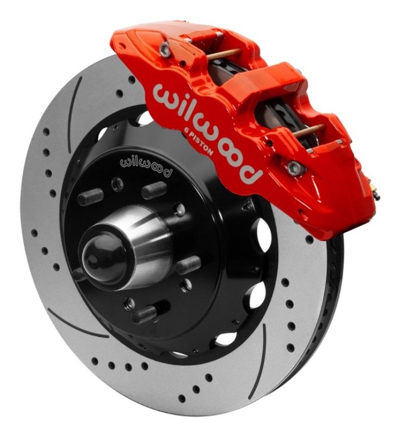 Wilwood 14015943dr | Forged Narrow Superlite 6R Front Big Brake Kit SRP 14.00in Rotors 67-86 C1500 - Red; 1967-1986